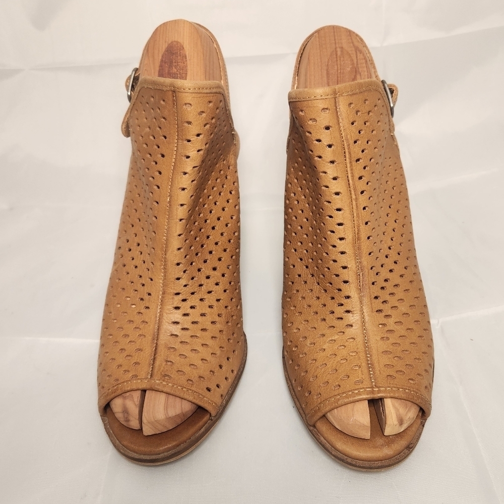 Lucky Brand Women’s 10 Hatoraa Slingback Peep Toe Sandal Heel - Picture 3 of 16